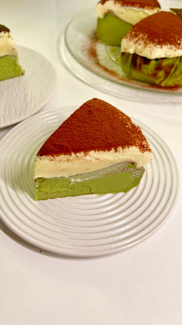 Matcha Tiramisu Basque Cheesecake