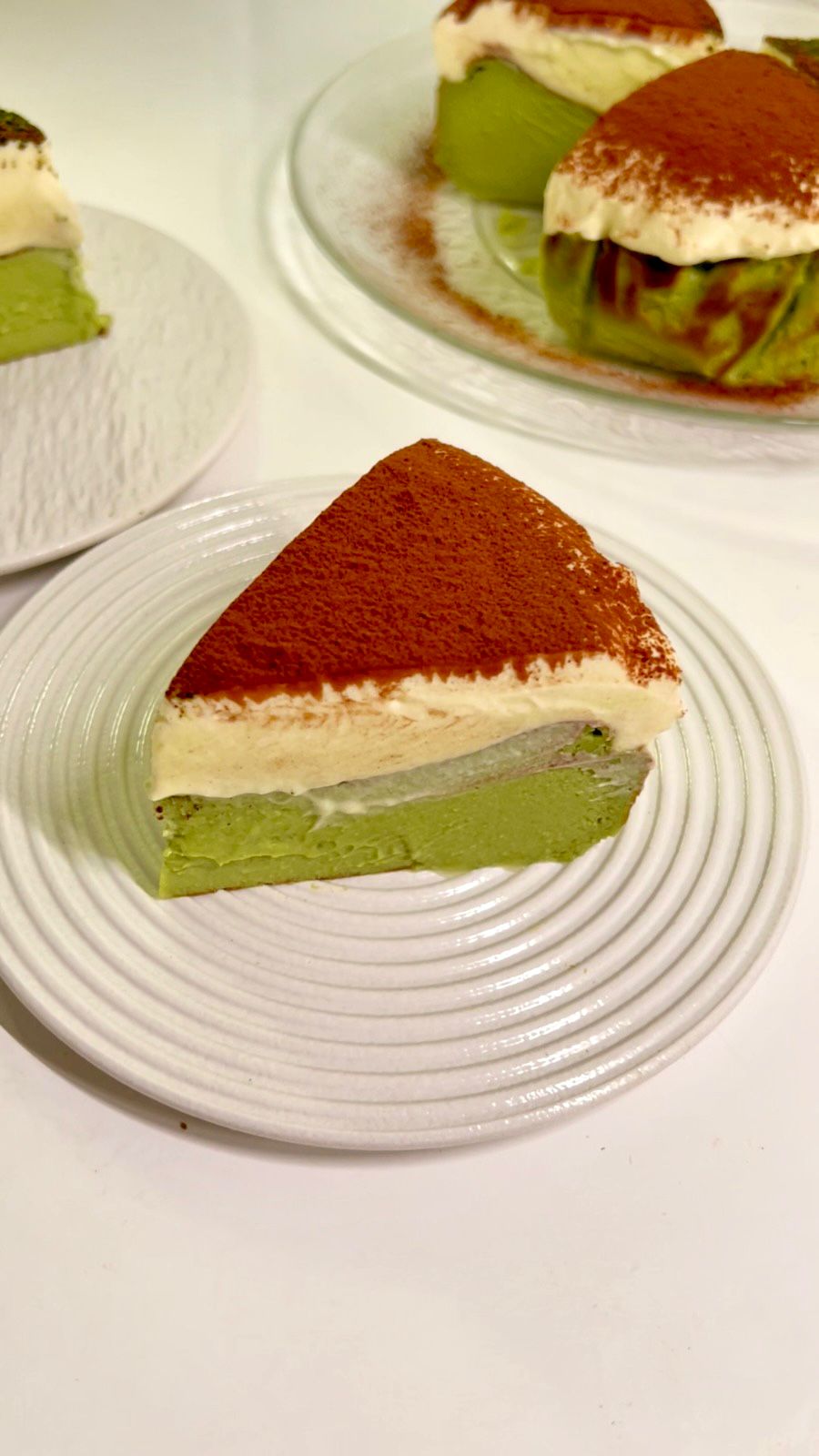 Matcha Tiramisu Basque Cheesecake